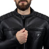 BLOUSON DE MOTO EN CUIR NOIR DRACULA