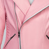 BLOUSON DE MOTO EN CUIR POUR FEMME ROSA