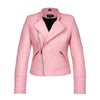 BLOUSON DE MOTO EN CUIR POUR FEMME ROSA