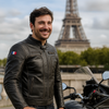 BLOUSON DE MOTO EN CUIR VIVE LA FRANCE RÉTRO