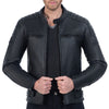 BLOUSON DE MOTO EN CUIR NOIR VENOM