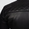 BLOUSON DE CUIR MOTO NOIR HUDSON