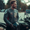 BLOUSON DE MOTO EN CUIR DRAGON VINTAGE