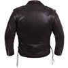 BLOUSON DE MOTO EN CUIR CUSTOM ORIGINAL TERMINATOR, Fermetures à glissière YKK, deux poches zippées, fermeture à glissière de 8" pour fixation au pantalon, bretelles ajustables, Protecteurs amovibles certifiés CE