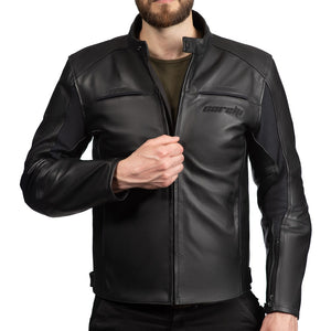 
                  
                    Charger l&amp;#39;image dans la galerie, BLOUSON DE MOTO EN CUIR COURSE STORM, Protections certifiées CE sur les coudes, les épaules et le dos, fermetures à glissière YKK, Doublure intérieure amovible en polyester matelassée amovible, une poche intérieure
                  
                