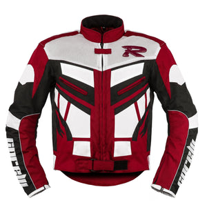 
                  
                    Charger l&amp;#39;image dans la galerie, VESTE EN TEXTILE DE COURSE DE MOTO ROUGE OLYMP
                  
                