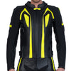 BLOUSON DE MOTO EN CUIR SCORPIO NOIR RÉFLÉCHISSANT