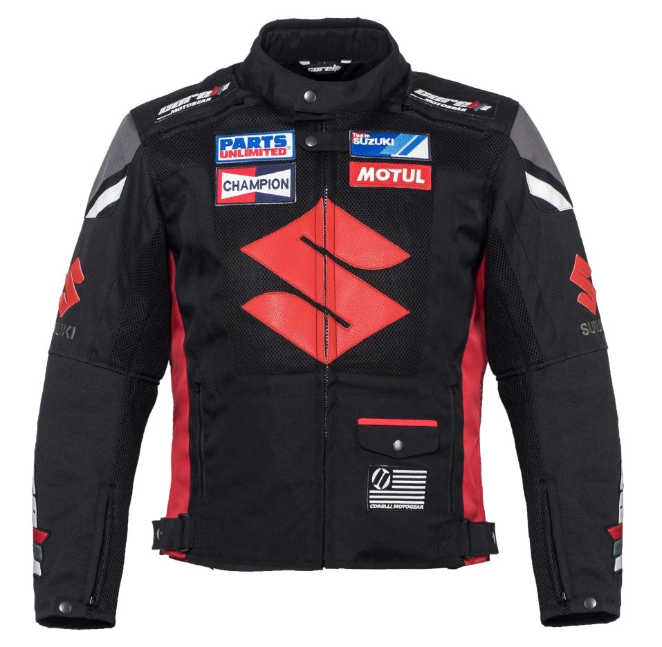 BLOUSON DE MOTO EN TEXTILE SUZUKI NOIR