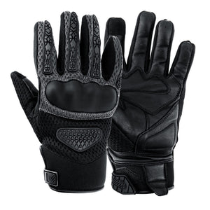 
                  
                    Charger l&amp;#39;image dans la galerie, GANTS DE MOTO EN CUIR ARGON NOIR ET GRIS
                  
                