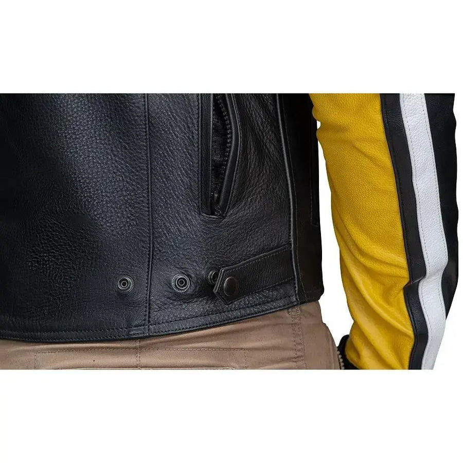 VESTE DE MOTO EN CUIR RACING MAXIME