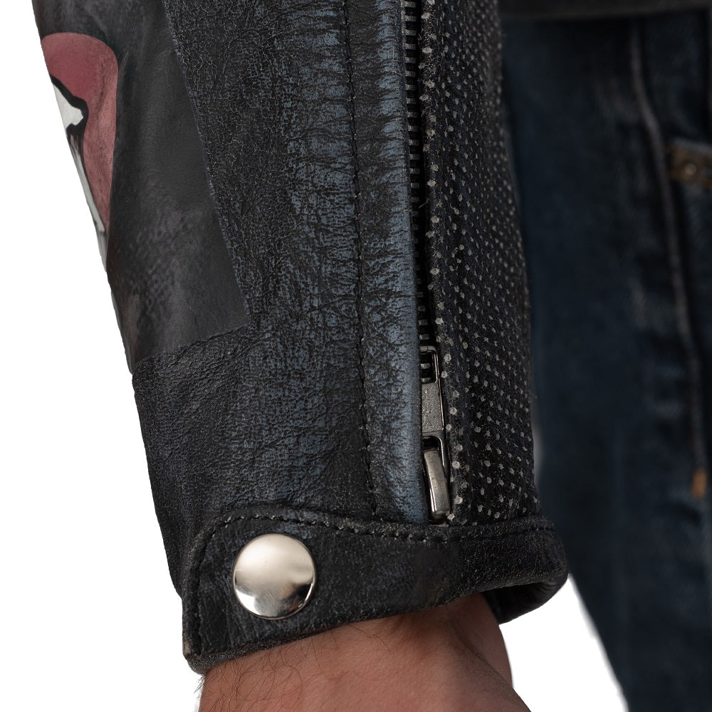 
                  
                    Charger l&amp;#39;image dans la galerie, BLOUSON DE MOTO EN CUIR TOKYO VINTAGE
                  
                