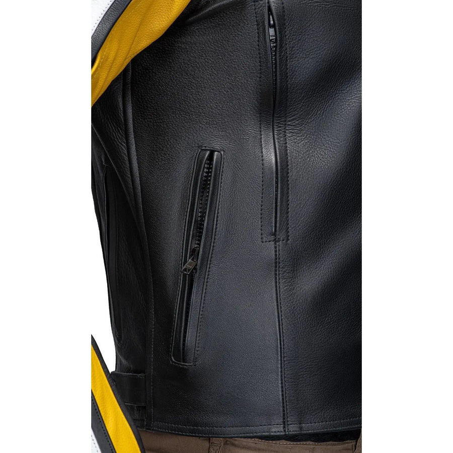 VESTE DE MOTO EN CUIR RACING MAXIME