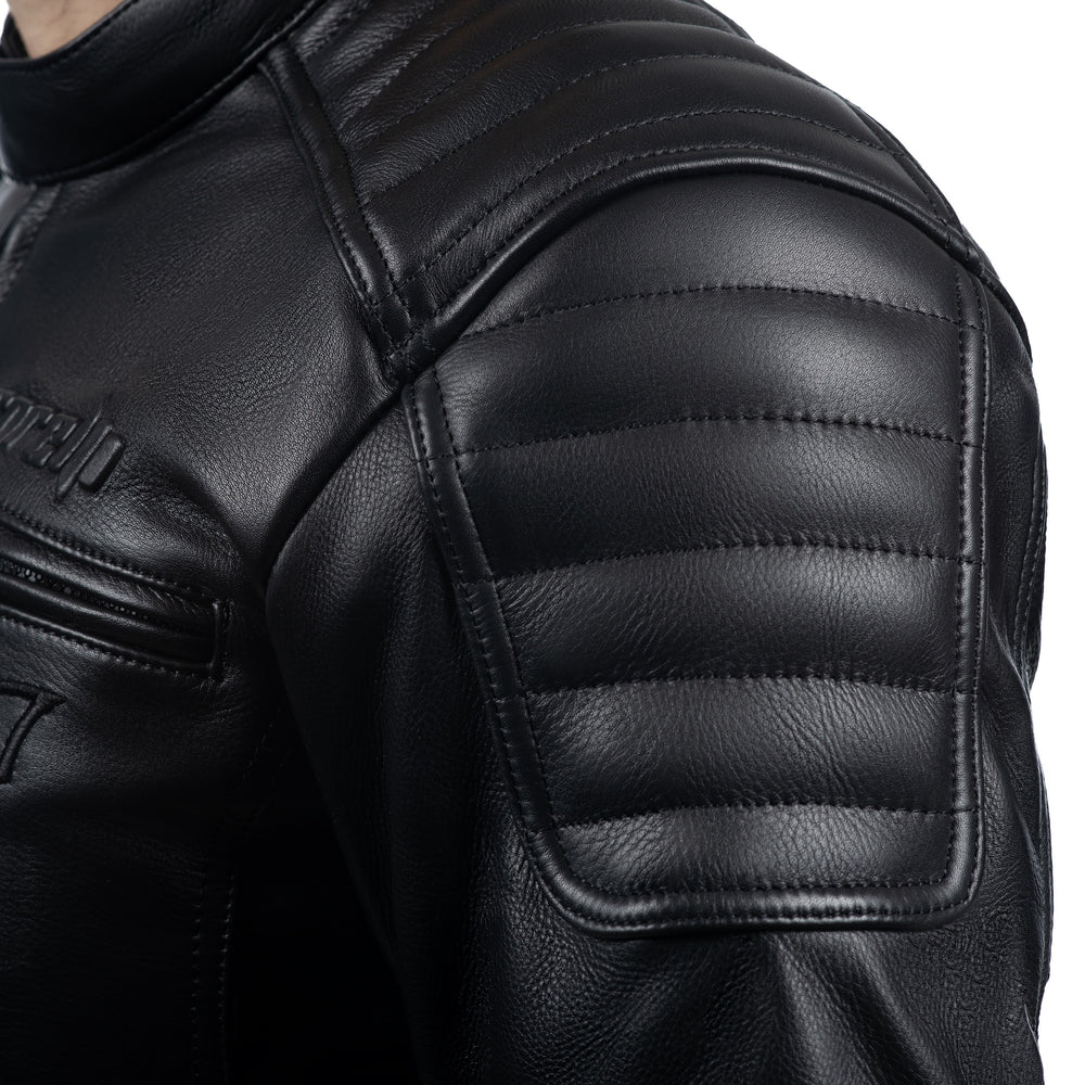 
                  
                    Charger l&amp;#39;image dans la galerie, BLOUSON DE MOTO EN CUIR NOIR DRACULA
                  
                