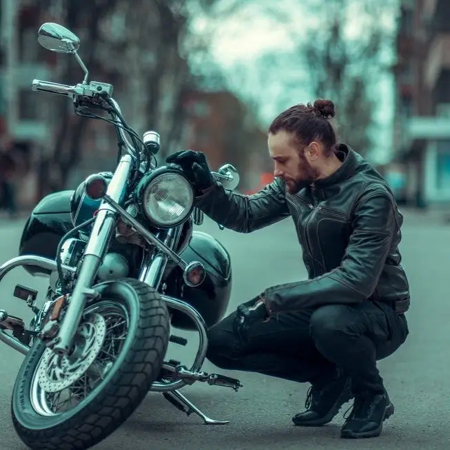VESTE DE MOTO EN CUIR ALEXANDRE RÉTRO