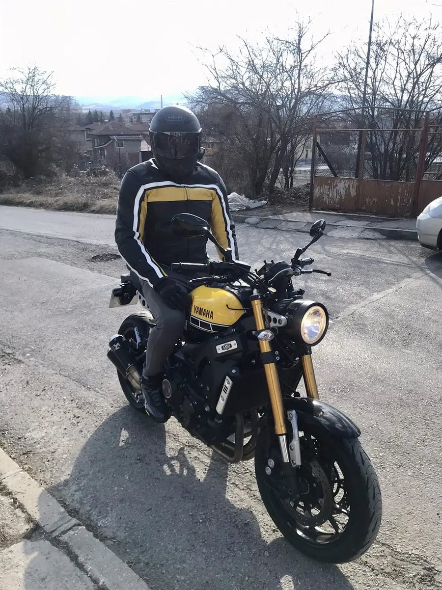 VESTE DE MOTO EN CUIR RACING MAXIME