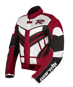 VESTE EN TEXTILE DE COURSE DE MOTO ROUGE OLYMP