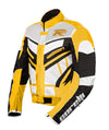 VESTE EN TEXTILE DE COURSE DE MOTO JAUNE OLYMP