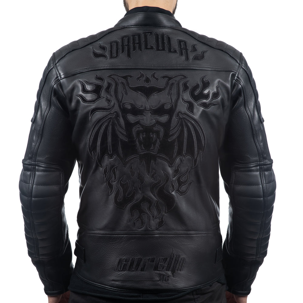 
                  
                    Charger l&amp;#39;image dans la galerie, BLOUSON DE MOTO EN CUIR NOIR DRACULA
                  
                