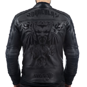 
                  
                    Charger l&amp;#39;image dans la galerie, BLOUSON DE MOTO EN CUIR NOIR DRACULA
                  
                