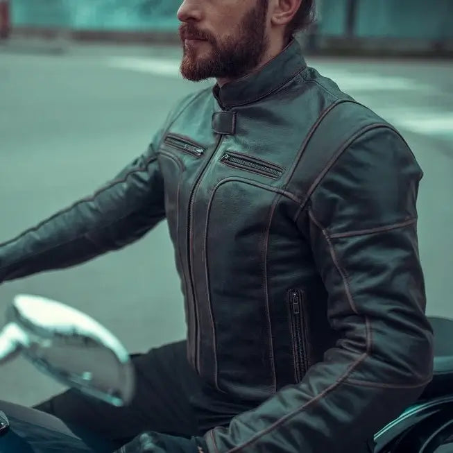 
                  
                    Charger l&amp;#39;image dans la galerie, BLOUSON DE MOTO EN CUIR ALEXANDRE RÉTRO
                  
                