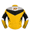 VESTE EN TEXTILE DE COURSE DE MOTO JAUNE OLYMP
