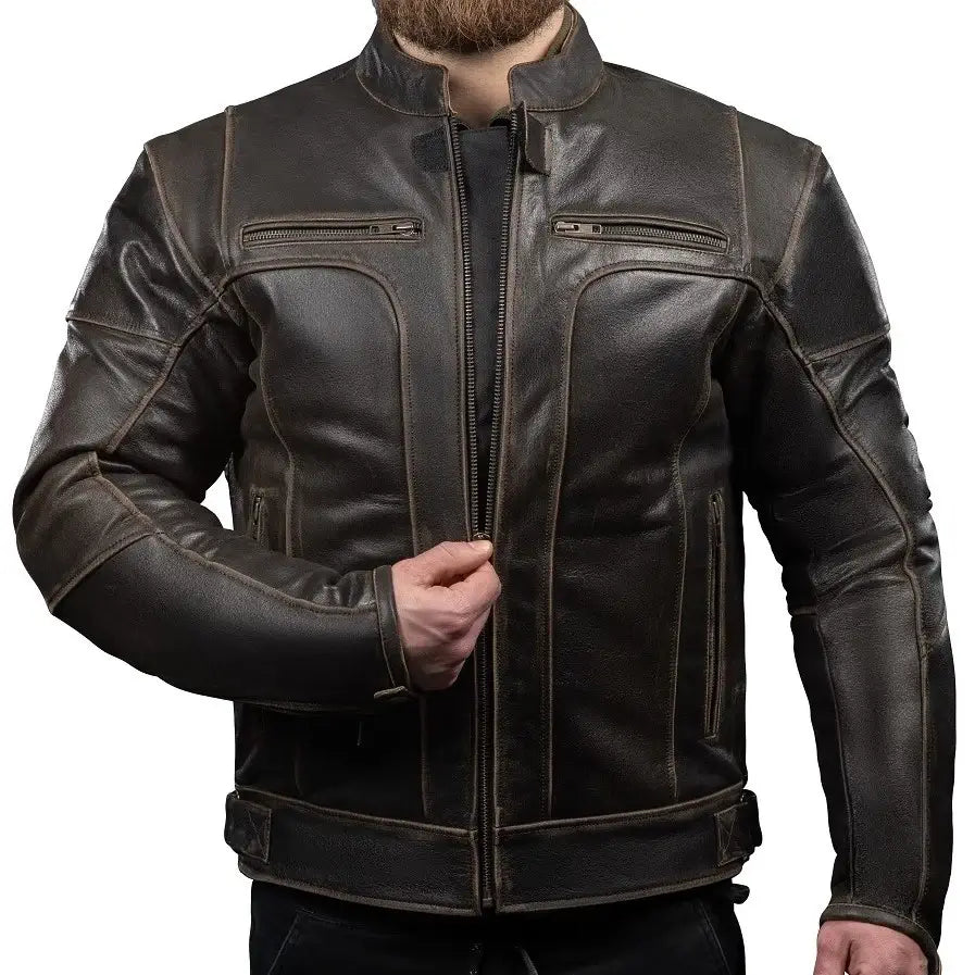 VESTE DE MOTO EN CUIR ALEXANDRE RÉTRO