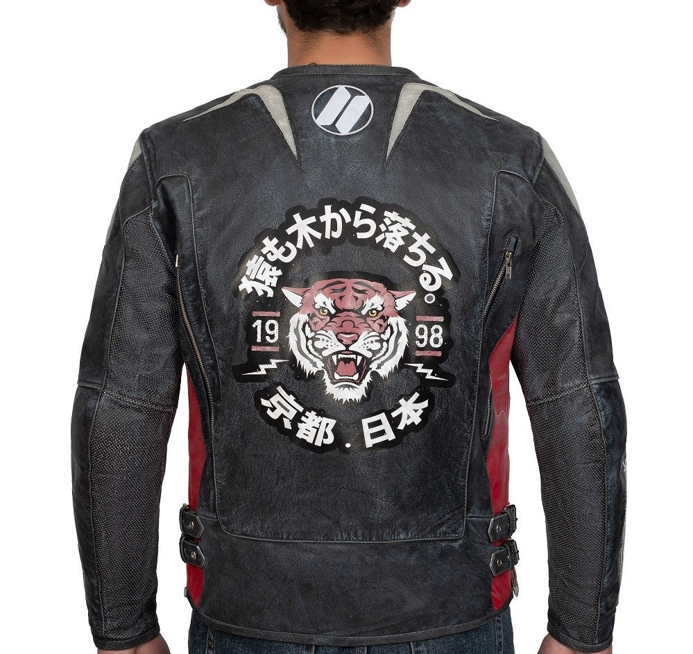 
                  
                    Charger l&amp;#39;image dans la galerie, BLOUSON DE MOTO EN CUIR TOKYO VINTAGE
                  
                