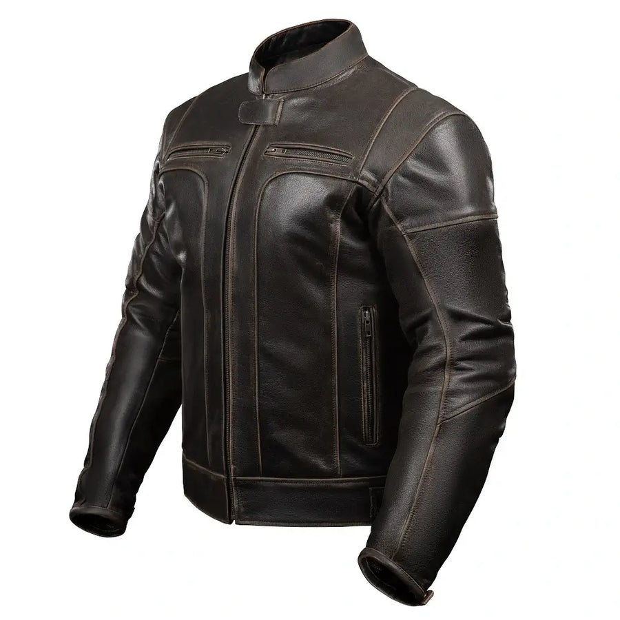 VESTE DE MOTO EN CUIR ALEXANDRE RÉTRO