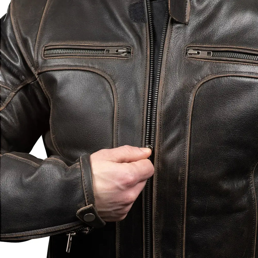 VESTE DE MOTO EN CUIR ALEXANDRE RÉTRO