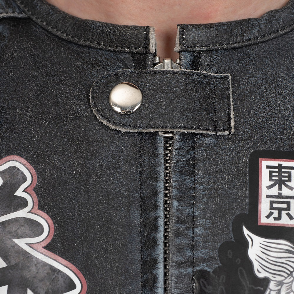 
                  
                    Charger l&amp;#39;image dans la galerie, BLOUSON DE MOTO EN CUIR TOKYO VINTAGE
                  
                