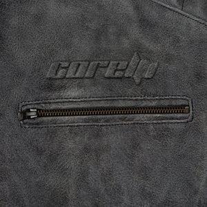 
                  
                    Charger l&amp;#39;image dans la galerie, VESTE EN CUIR DE MOTO GRISE SOHO RÉTRO
                  
                