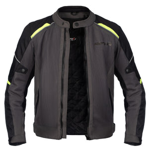 
                  
                    Charger l&amp;#39;image dans la galerie, BLOUSON DE MOTO EN TEXTILE À MAILLES GRIS INIFINITY
                  
                