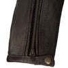 VESTE EN CUIR DE MOTO MARRON SOHO RÉTRO