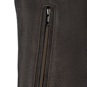
                  
                    Charger l&amp;#39;image dans la galerie, VESTE EN CUIR DE MOTO MARRON SOHO RÉTRO
                  
                
