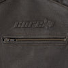 VESTE EN CUIR DE MOTO MARRON SOHO RÉTRO