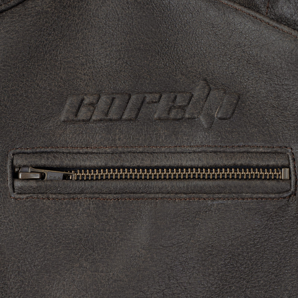 
                  
                    Charger l&amp;#39;image dans la galerie, VESTE EN CUIR DE MOTO MARRON SOHO RÉTRO
                  
                