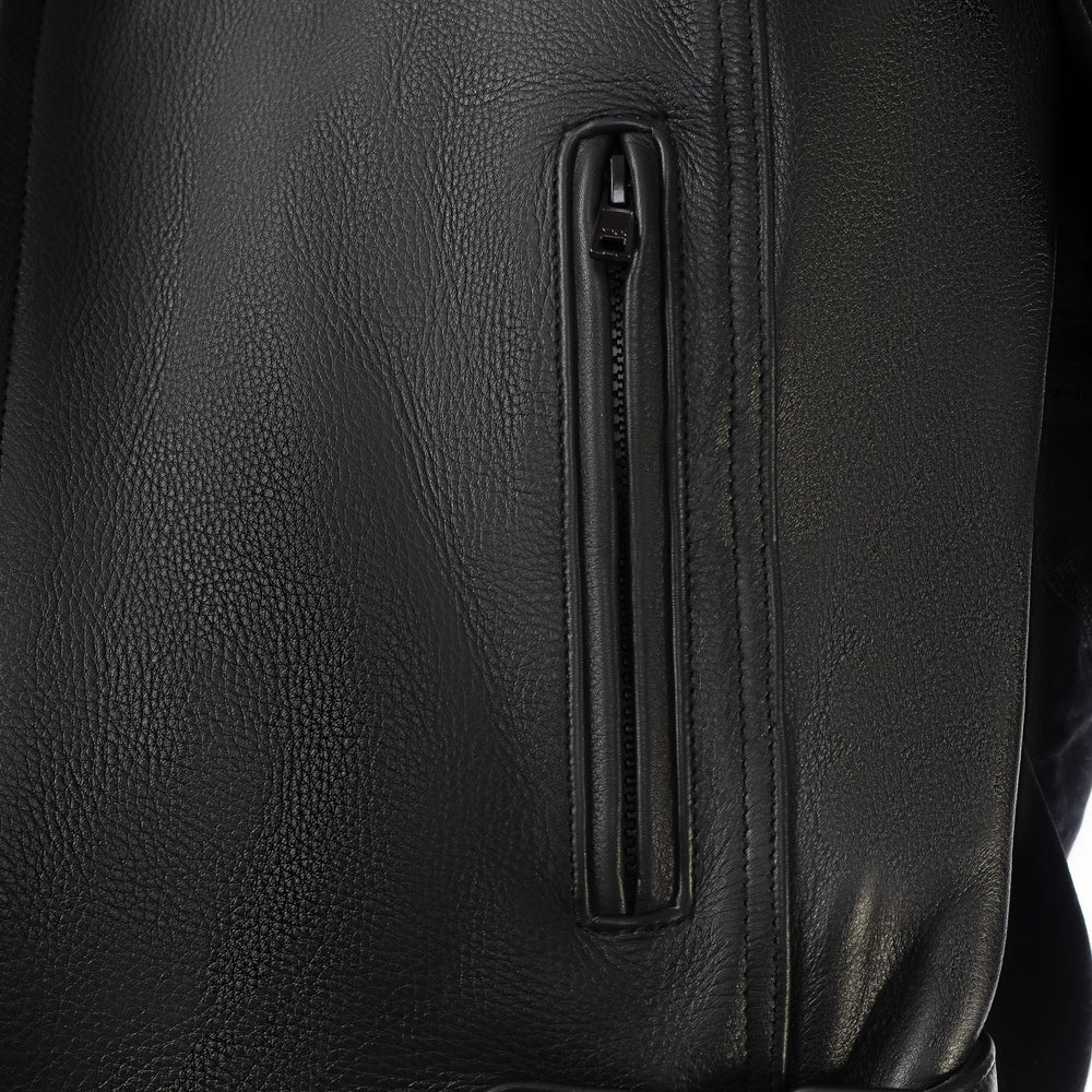 
                  
                    Charger l&amp;#39;image dans la galerie, VESTE EN CUIR DE MOTO NOIRE CHALLENGER
                  
                