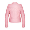 BLOUSON DE MOTO EN CUIR POUR FEMME ROSA