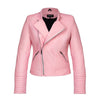 BLOUSON DE MOTO EN CUIR POUR FEMME ROSA