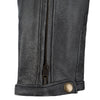 VESTE EN CUIR DE MOTO GRISE SOHO RÉTRO