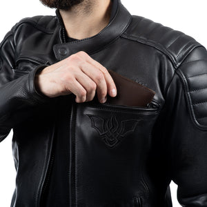 
                  
                    Charger l&amp;#39;image dans la galerie, BLOUSON DE MOTO EN CUIR NOIR DRACULA
                  
                