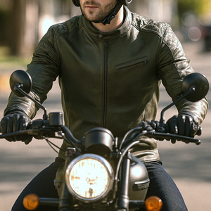 
                  
                    Charger l&amp;#39;image dans la galerie, BLOUSON DE MOTO EN CUIR DUBLIN RÉTRO
                  
                