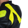 BLOUSON DE MOTO EN CUIR SCORPIO NOIR RÉFLÉCHISSANT