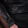 BLOUSON DE CUIR MOTO NOIR HUDSON