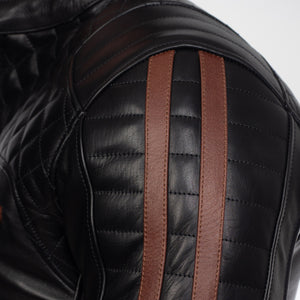 
                  
                    Charger l&amp;#39;image dans la galerie, BLOUSON DE CUIR MOTO NOIR HUDSON
                  
                