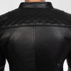 BLOUSON DE CUIR MOTO NOIR HUDSON