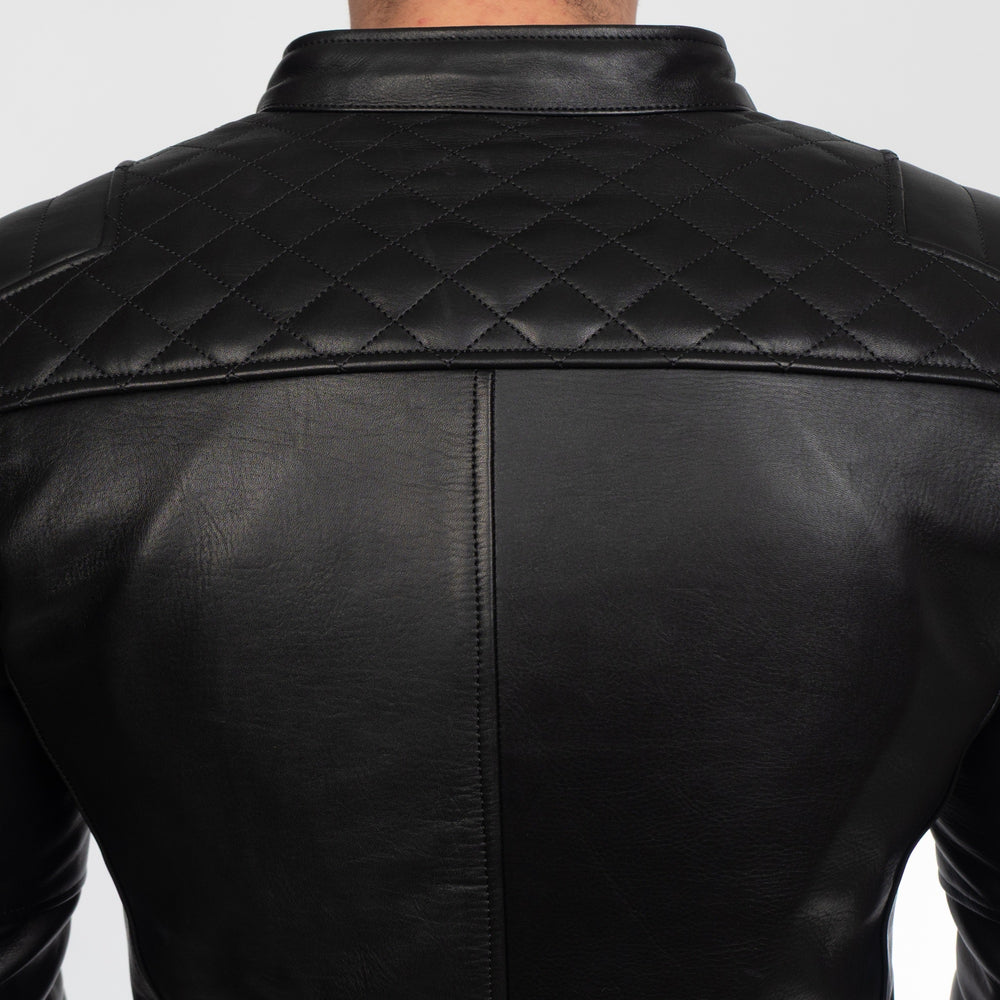 
                  
                    Charger l&amp;#39;image dans la galerie, BLOUSON DE CUIR MOTO NOIR HUDSON
                  
                