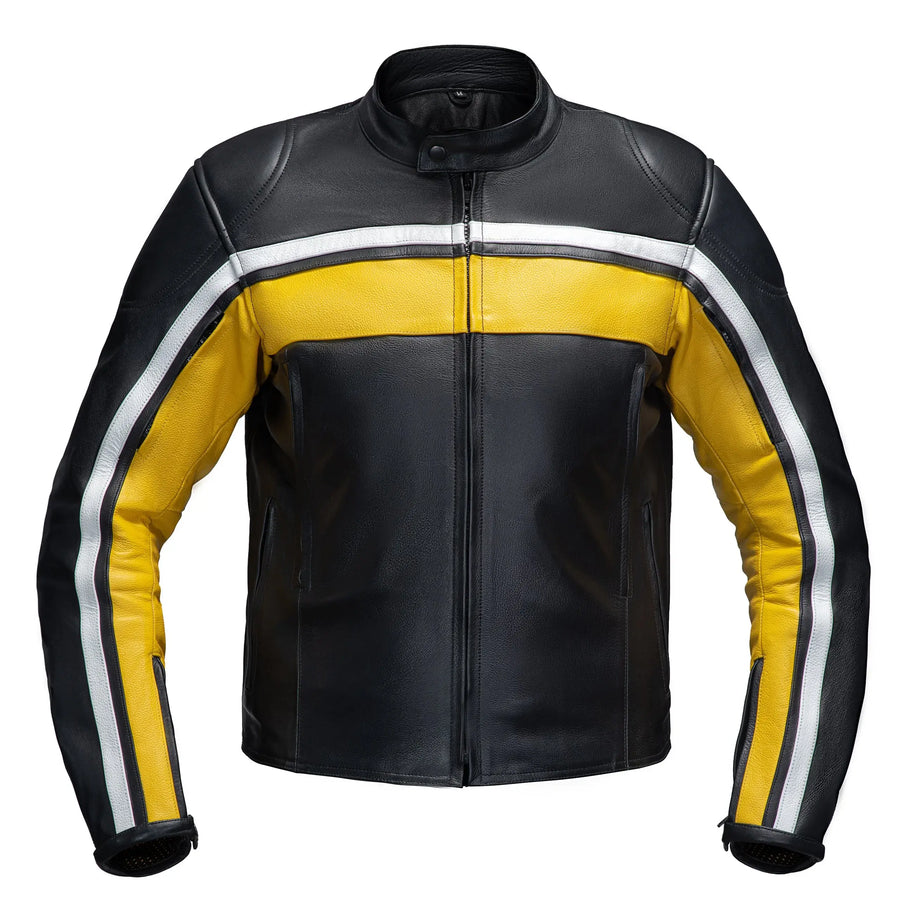 VESTE DE MOTO EN CUIR RACING MAXIME
