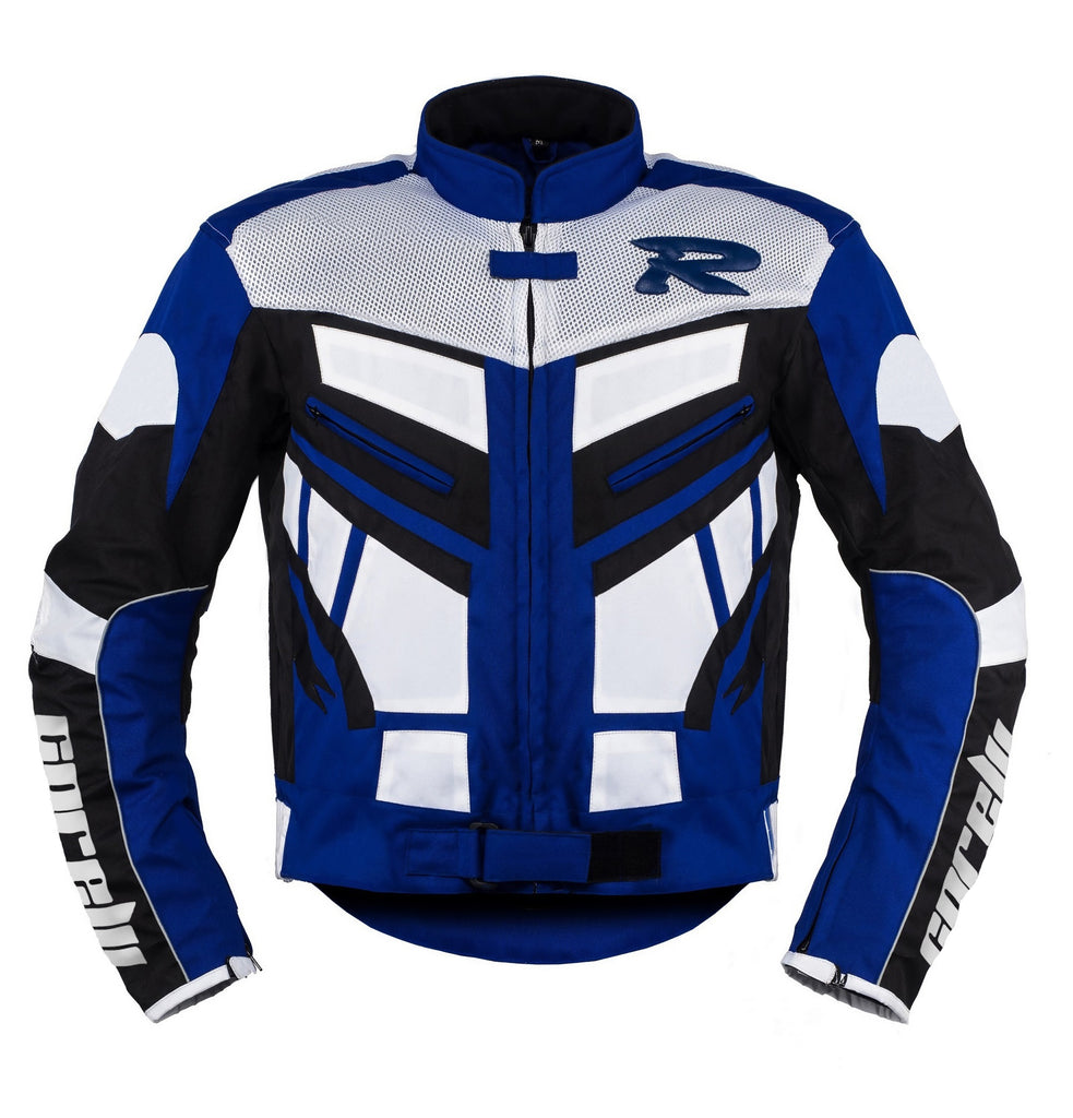 BLOUSON DE MOTO TEXTILE OLYMP RACING BLEU