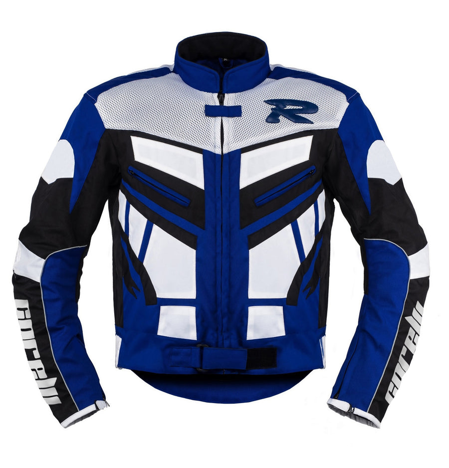 BLOUSON DE MOTO TEXTILE OLYMP RACING BLEU